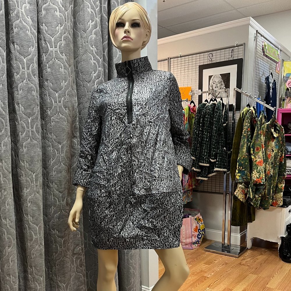 IC Collection Funky Letters Zip Tunic/Dress